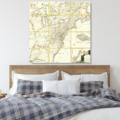 Samengestelde kaart van de Verenigde Staten Canvas Afdruk (Insitu (Slaapkamer))