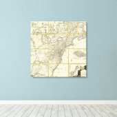 Samengestelde kaart van de Verenigde Staten Canvas Afdruk (Insitu (Houten vloer))