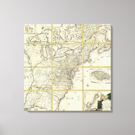 Samengestelde kaart van de Verenigde Staten Canvas Afdruk (Voorkant)