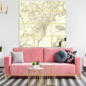 Samengestelde kaart van de Verenigde Staten Canvas Afdruk (Insitu (Woonkamer))