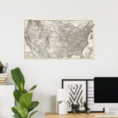 Samengestelde kaart van de Verenigde Staten van Am Poster (Thuiskantoor)