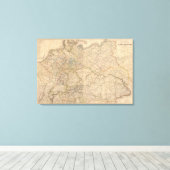 Samengestelde kaart van Duitsland Canvas Afdruk (Insitu (Houten vloer))