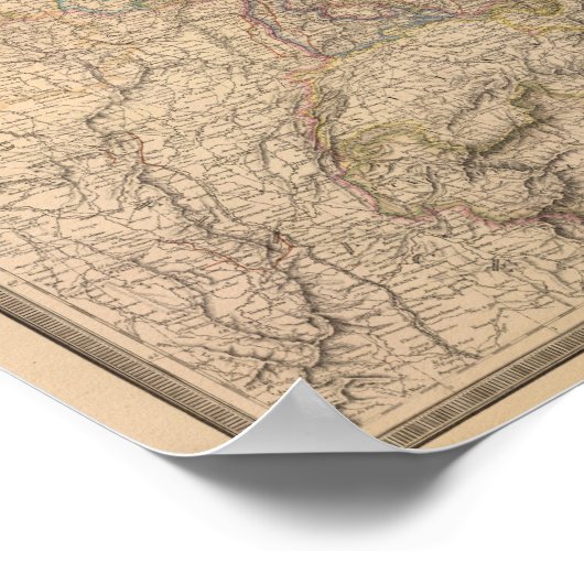 Samengestelde kaart van Duitsland Poster (Hoek)