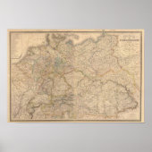 Samengestelde kaart van Duitsland Poster (Voorkant)