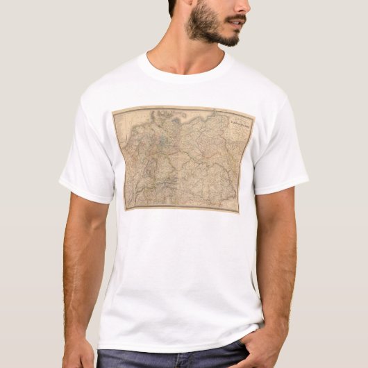 Samengestelde kaart van Duitsland T-shirt (Voorkant)