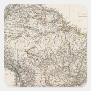 Samengestelde kaart van Zuid-Amerika Vierkante Sticker
