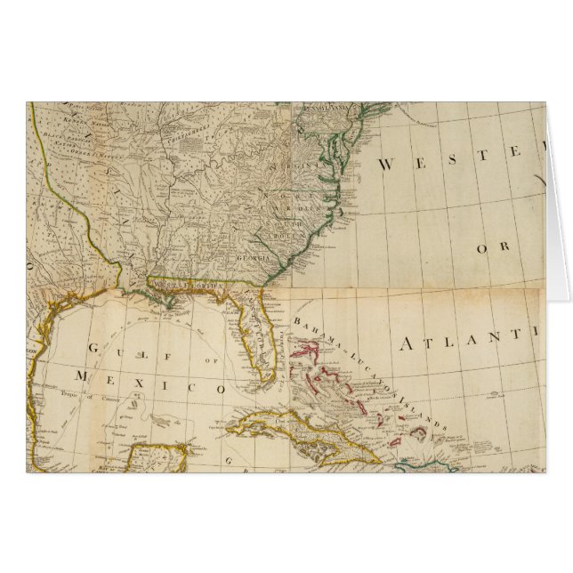 Samengestelde Noord-Amerikaanse handgekleurde kaar (Voorkant Horizontaal)