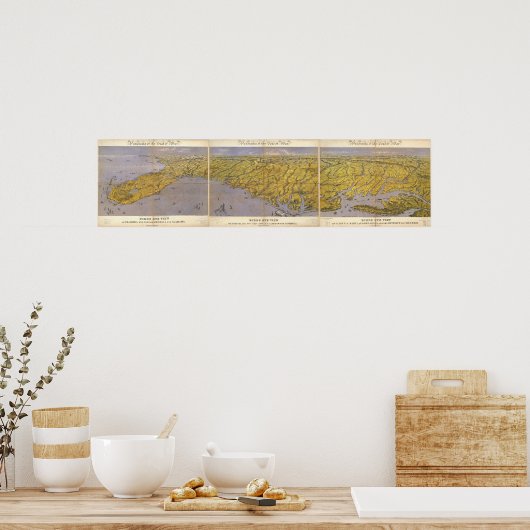 Samengestelde panorama van de zetel van de oorlog poster (Keuken)