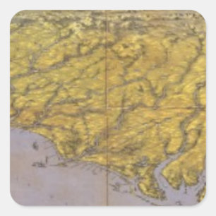 Samengestelde panorama van de zetel van de oorlog vierkante sticker