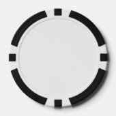 Samengestelde Pokerfiches, Zwarte Gestreepte Rand Poker Chips (Voorkant)