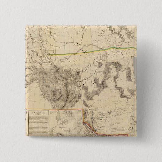 Samengestelde Westerne Verenigde Staten Vierkante Button 5,1 Cm (Voorkant)