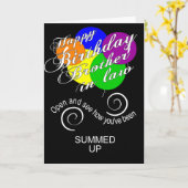 Samengevat broer in wet verjaardag kaart (Gele Bloem)