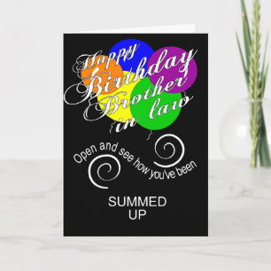 Samengevat broer in wet verjaardag kaart