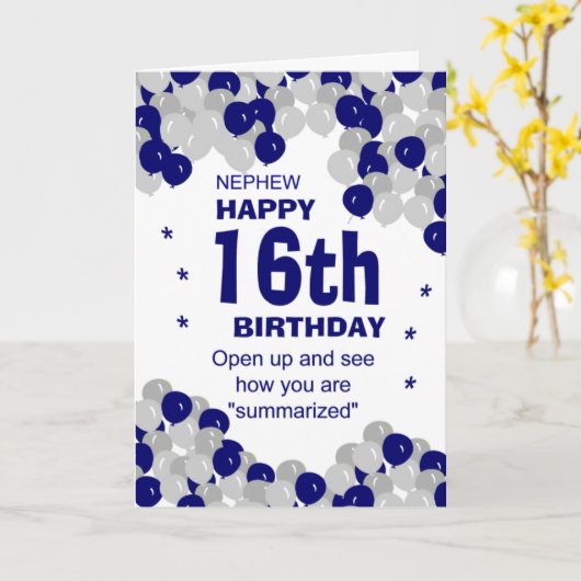 samengevat neefje voor verjaardag kaart (Gele Bloem)