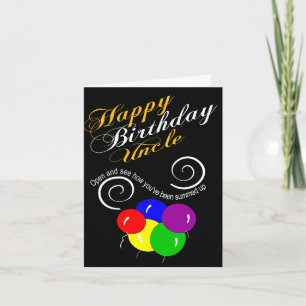 Samengevat oom verjaardag kaart