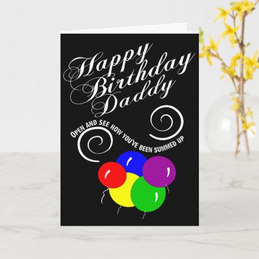 Samengevat papa verjaardag kaart (Gele Bloem)