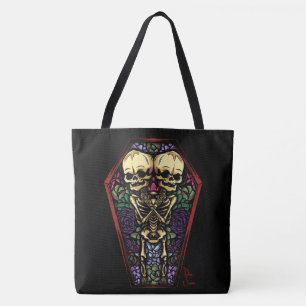 samengevoegde tweeling tote bag