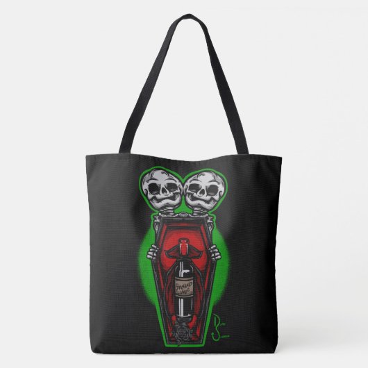 samengevoegde tweeling tote bag (Achterkant)