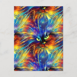 Samenhangende Abstracte, voortreffelijke kattenvle Briefkaart