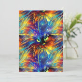 Samenhangende Abstracte, voortreffelijke kattenvle Feestdagenkaart (Staand voorkant)