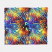 Samenhangende Abstracte, voortreffelijke kattenvle Fleece Deken (Voorkant (Horizontaal))