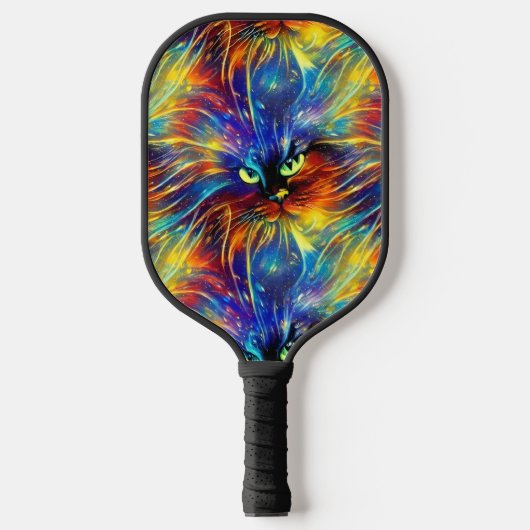 Samenhangende Abstracte, voortreffelijke kattenvle Pickleball Paddle (Voorkant)