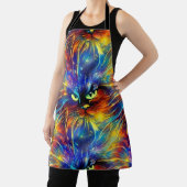 Samenhangende Abstracte, voortreffelijke kattenvle Schort (Insitu)