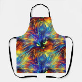 Samenhangende Abstracte, voortreffelijke kattenvle Schort (Voorkant)