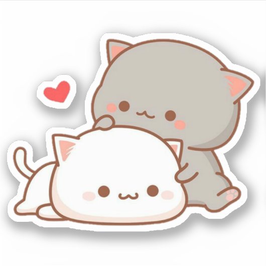 Samenhorigheid kawaii sticker (Voorkant)