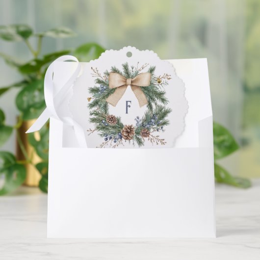 Samenhorigheid opnieuw voorgesteld rustiek monogra ornament kaart (Envelop)