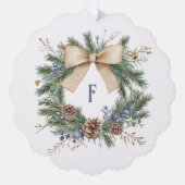 Samenhorigheid opnieuw voorgesteld rustiek monogra ornament kaart (Voorkant)