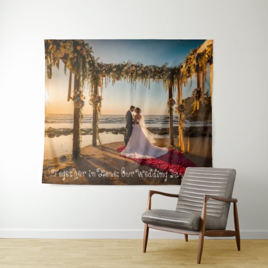 #SamenInLiefde:OnsTrouwdagTapijt Wandkleed (In Situ (horizontaal))