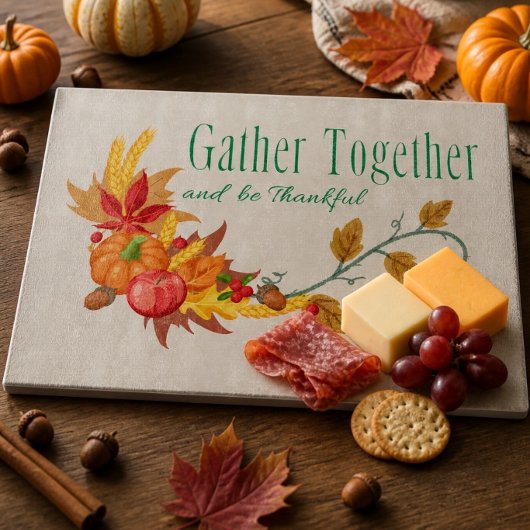 Samenkomen | Herfstthema 38x28 cm Snijplank