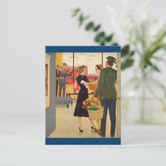 Samenkomen in de Cibulskis' Briefkaart (Staand voorkant)