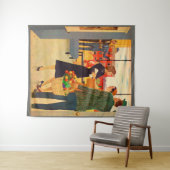 Samenkomen in de Cibulskis's tv kijken Wandkleed (In Situ (horizontaal))