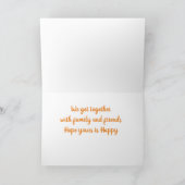 SAMENKOMEN MET FAMILIE & VRIENDEN THANKSGIVING  KAART (Binnen)