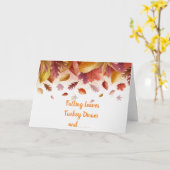 SAMENKOMEN MET GEZIN EN VRIENDEN THANKSGIVING KAART (Gele Bloem)