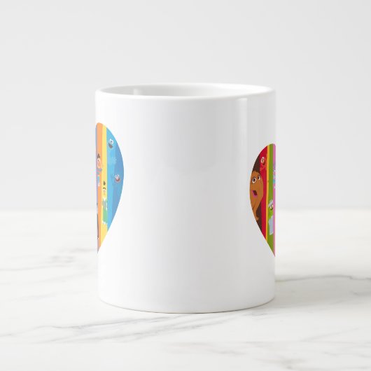 Samenkomend hart grote koffiekop (Voorkant)