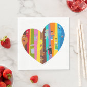 Samenkomend hart servet (Insitu)