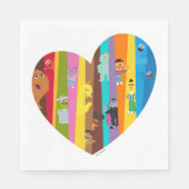 Samenkomend hart servet (Voorkant)