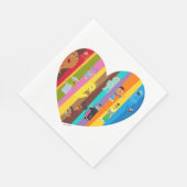 Samenkomend hart servet (Hoek)