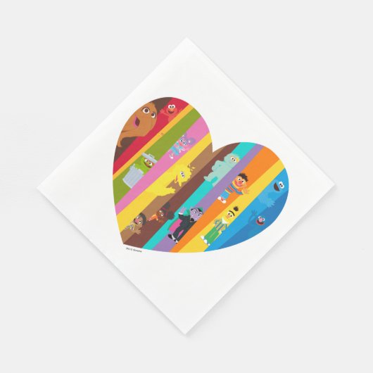 Samenkomend hart servet (Hoek)