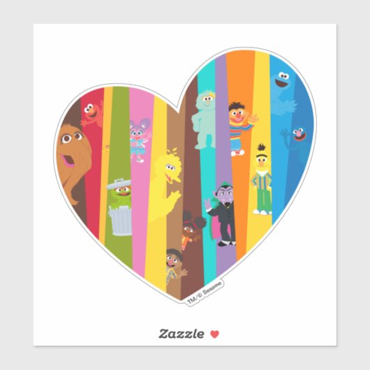 Samenkomend hart sticker (Vel)