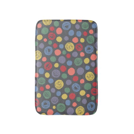 Samenkomend pogether Polka Dot Pattern Badmat (Voorkant Verticaal)