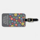 Samenkomend pogether Polka Dot Pattern Bagagelabel (Voorkant horizontaal)