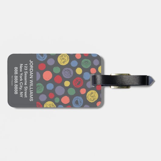 Samenkomend pogether Polka Dot Pattern Bagagelabel (Achterkant horizontaal)