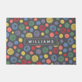 Samenkomend pogether Polka Dot Pattern Deurmat (Voorkant)