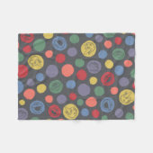 Samenkomend pogether Polka Dot Pattern Fleece Deken (Voorkant (Horizontaal))