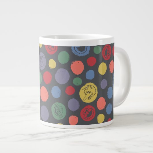 Samenkomend pogether Polka Dot Pattern Grote Koffiekop (Voorkant rechts)
