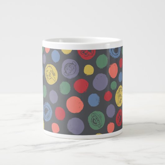 Samenkomend pogether Polka Dot Pattern Grote Koffiekop (Voorkant)